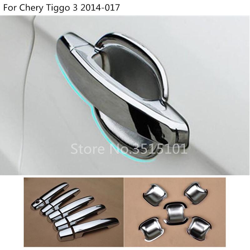 Car Cover Styling Armrest Frame Panel Lamp Trim ABS Chrome Door Handle Bowl For Chery Tiggo-3 Tiggo3 2014 2015 2016 2017 2018