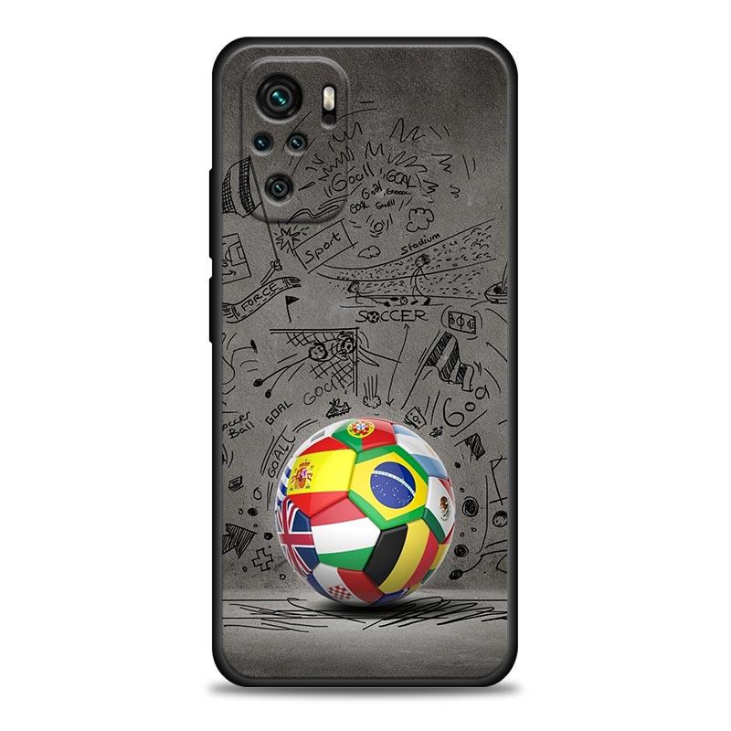 

Fire Football Soccer Ball Phone Case For Xiaomi Redmi 15 15C 4G Note 15 14 13 Pro Plus 5G Soft Cover For Redmi Note 15Pro 14PRO Redmi Note 15 5G