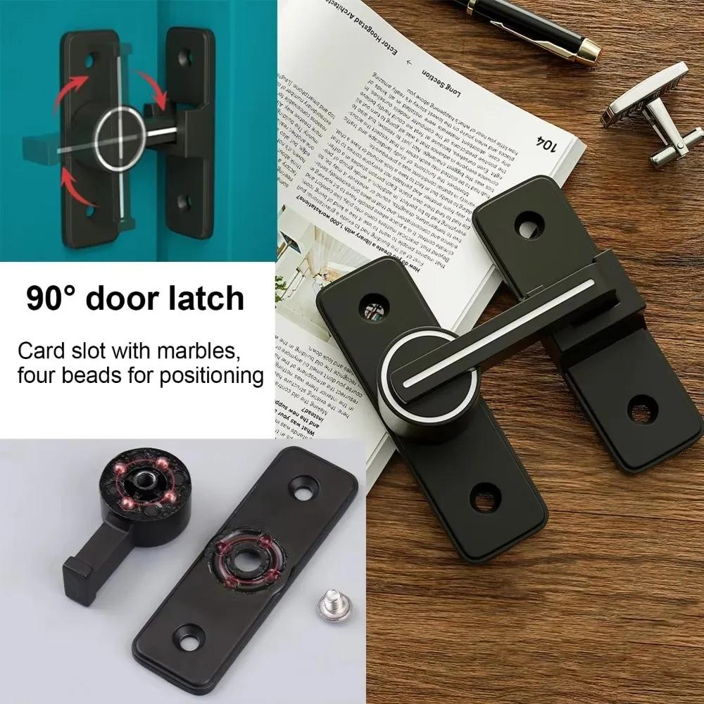 Luminous Door Lock Zinc Alloy 90 ° Rocker Arm Hook Lock Sliding Door Latch Heavy Duty Barn Gate Bolt for Cabinet Door Window