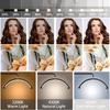 FOSOTO Fast Shipping Led Half Moon Eyelash Extension Floor Lamp Beauty Salon Make Ring Light for Nail Artist Lashes Extension
