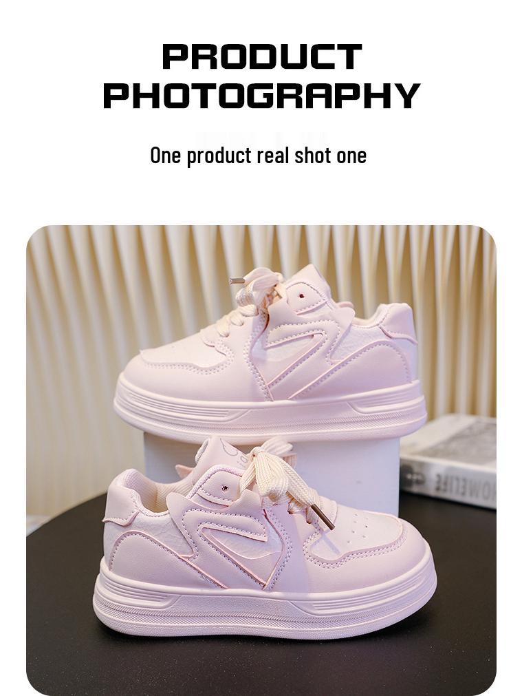 Niche 2025 Trendy Women's Thick-Soled White Skate Shoes - Versatile Casual for Spring & Autumn