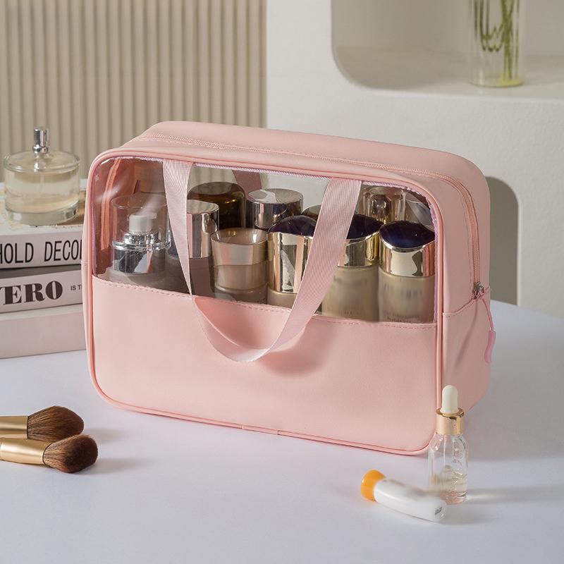 Portable Travel Cosmetic Bag Women Transparent Makeup Bag Large-Capacity Bath Wash Bags Multifunction Waterproof Storage Case