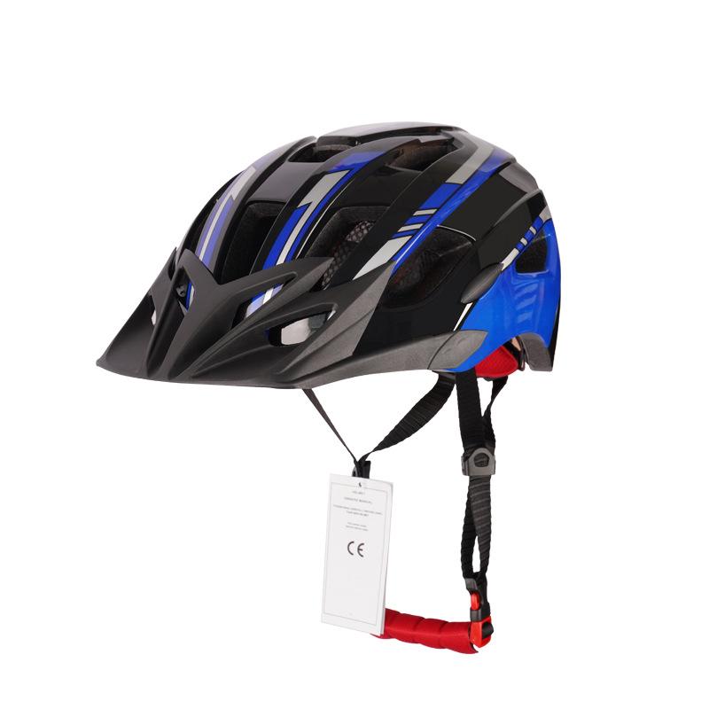 Mountain off-road bicycle integrated windbreaking peaked brim riding helmet