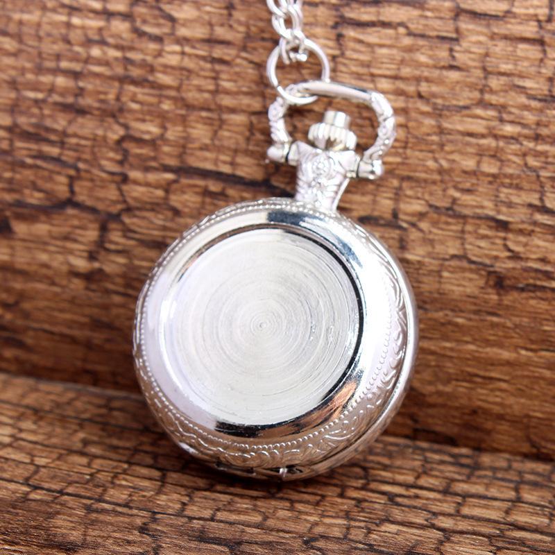 Flap Can Be Pasted Photos Creative Personality Romantic Couple Gift Retro Pocket Watch Men and Women's Pendant Groove Can Be Pasted Photos