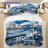 Vibrant City Sports Celebration Bedding (1 * duvet cover + 2 * pillowcase, without core) Bedding set Duvet cover and pillowcase Soft and comfortable