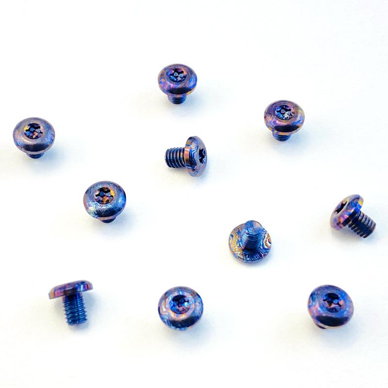 10set M4 Thread Knife Handle Timascus Lock Screws Folding Knives Shank Spindle Axis Rivets DIY Make Accessories Nails T8 Scre