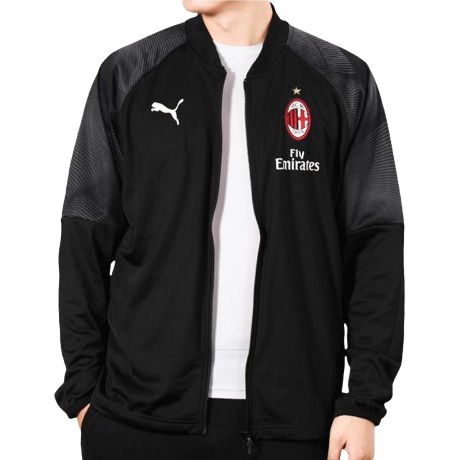 Puma Printed Color-Block Baseball Collar Casual Manchester City Player Jacket Unisex Black