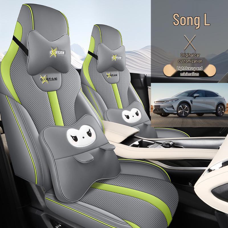 New Model Full Leather Car Seat Cushion for BYD Song L - Universal Four Seasons Use