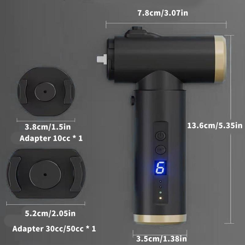 Cordless Portable Adhesive Dispenser Featuring Interchangeable 10cc and 30cc Adapters and Adjustable Dispensing Settings