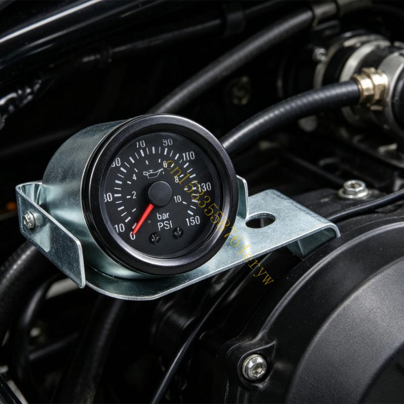 Simple Installation 52mm Oil Pressure Display Two Unit Show And Bar Scales 91AE