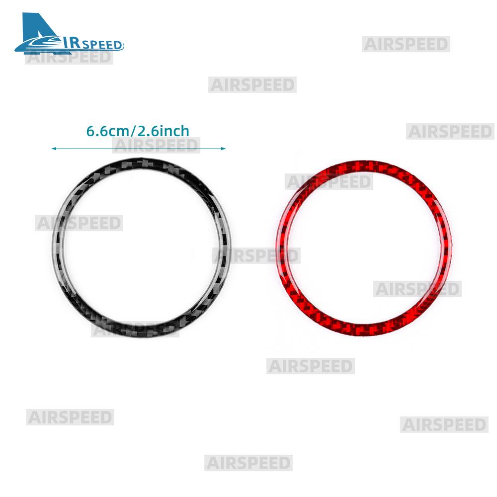Real Soft Carbon Fiber Trim Sticker For Mercedes Benz SLK R172 2011-2015 2016 SLC 2016-2020 Car Ignition Switch Key Hole Ring