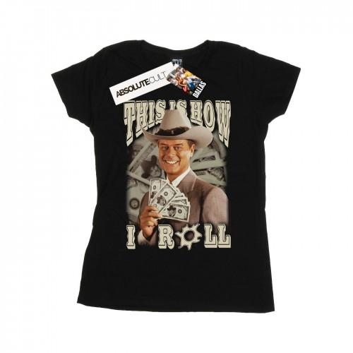 Dallas kvinner/damer. Slik ruller jeg bomulls-t-skjorte