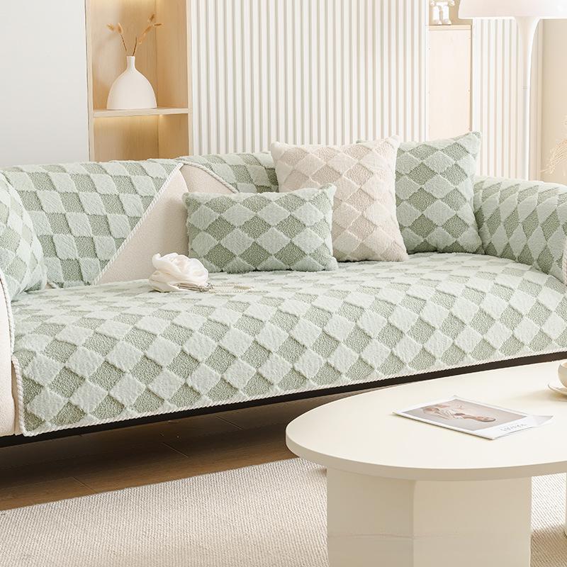 

Плюшевая подушка для дивана, утолщенная нескользящая подушка, осенне-зимний светильник, роскошный кожаный чехол для дивана, универсальный чехол, полотенце 70*70