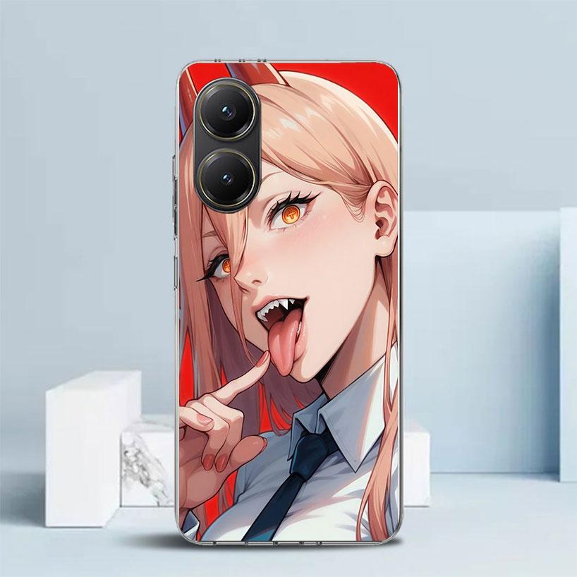 C-Chainsaw Mans Power Phone Case For Xiaomi Poco F7 Ultra X5 X6 X7 Pro M7 Redmi 15C 15 13C 13 12C 12 10C 10 10A 9 9C 9A 9T Cover