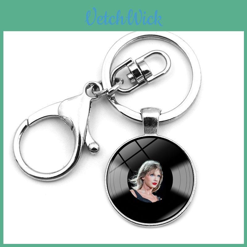 Elegant Taylor Swift Vinyl Record Keychain Creative Gift Zinc Alloy Modern Simple Design