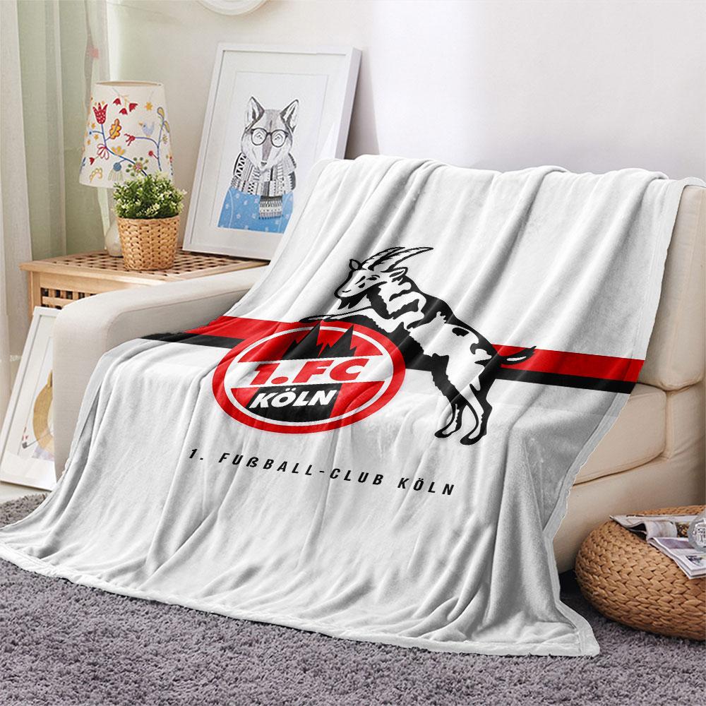 1. FC Köln Printed Flannel Blanket, soft throw for bedroom sofa, washable, fan merchandise, great gift.