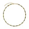 Summer Green Handmade Beaded Choker Necklace Light Luxury Design Clavicle Chain Jewelry 2025 Fashion Accessory
