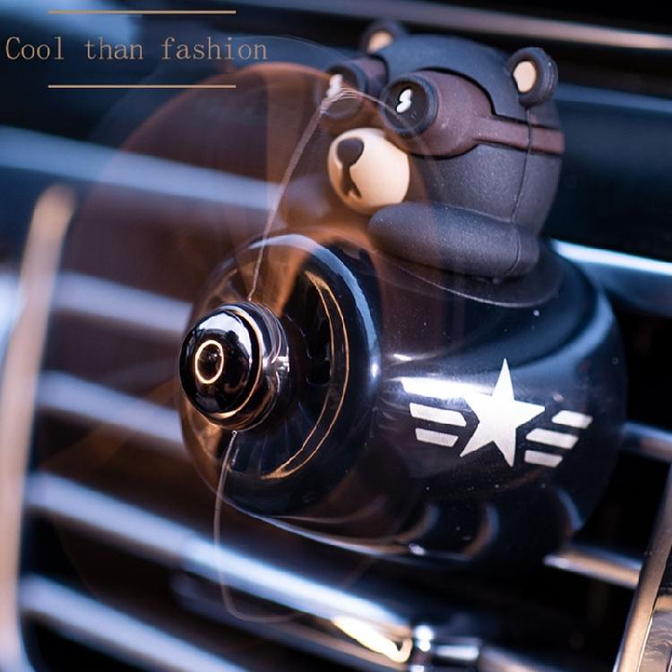 Automotive Air Outlet Flying Bear Piloting Freshener Holder Interior Trims