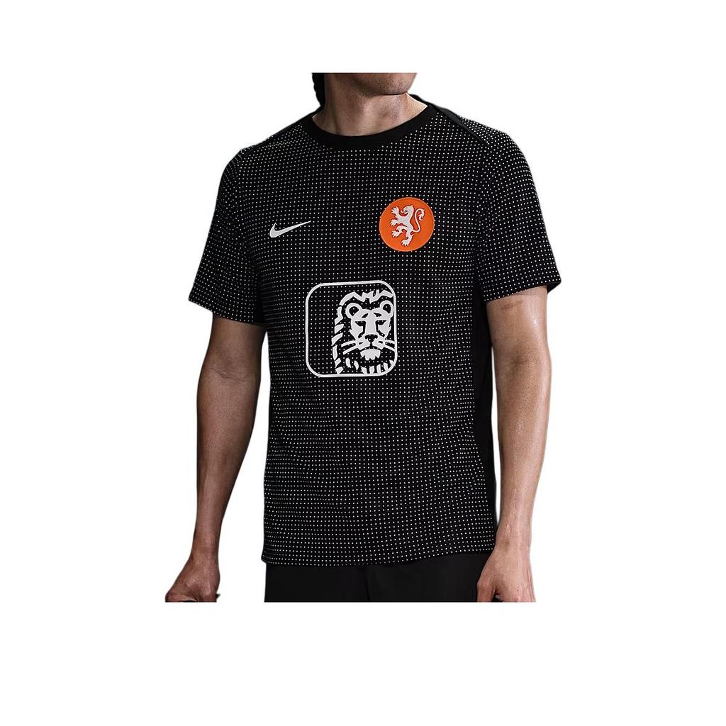 Nike Slim Fit Round Neck Short Sleeve Soccer Shirt Men Tops Black FZ9712-011
