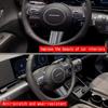 For Hyundai KONA 2024 2025 ABS CarbonFiber look Car Steering Wheel Trim direction Control Button Frame Cover Styling Accessories