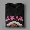 Alpha Male Funny Cat Kitten Rainbow Floral TShirt Summer Cotton T Shirts Adult Casual Tshirt Short Sleeve Street Style Clothes