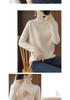 Women's Korean Style Stand Collar Knitted Sweater - Loose, Thick High Neck Pullover for Autumn & Winter