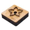Blumenleder-Stanzform Holzbasis Scharfe Metallklinge Lederstanze für Dekorationen Geschenke