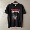 Satyricon The Shadowthrone Band Mens Metal T Shirt Black Vintage Washed Homme Graphic Designer Clothes Slightly Vintage