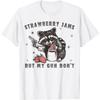 HCJNZCA Erdbeermarmelade-Kanone Waschbär Albern Lustig Durchgeknallt Erdbeermarmelade T-Shirt