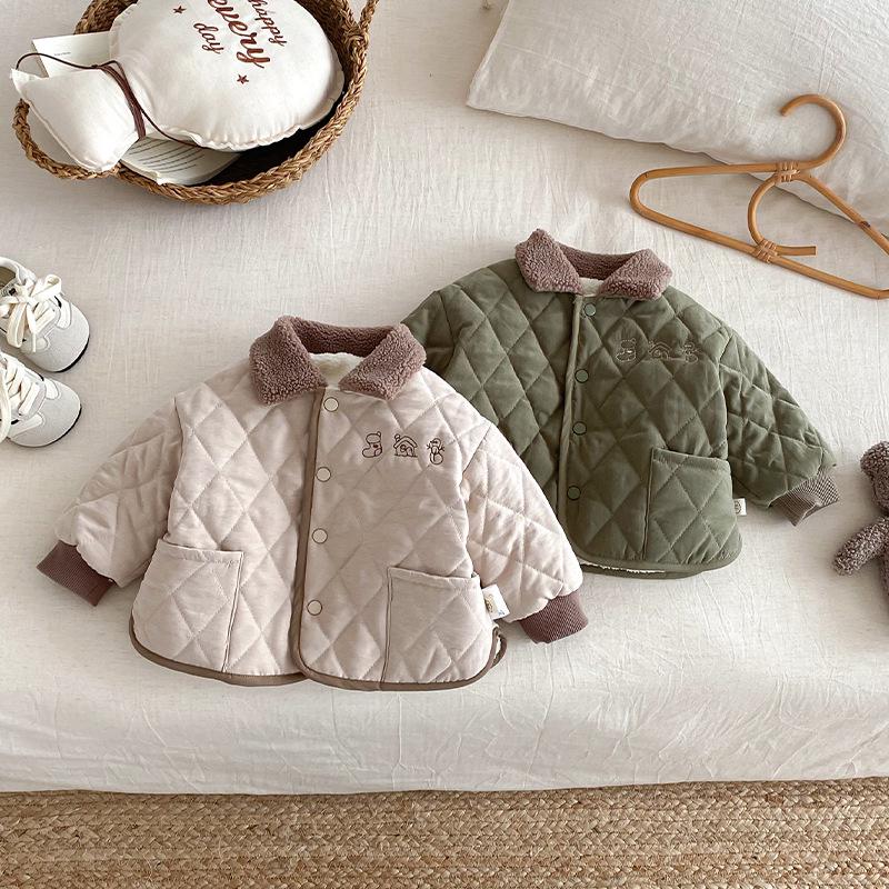 Giacca Imbottita in Cotone con Collo di Pelliccia Invernale 2025 da Ragazzo - Moda Stile Coreano