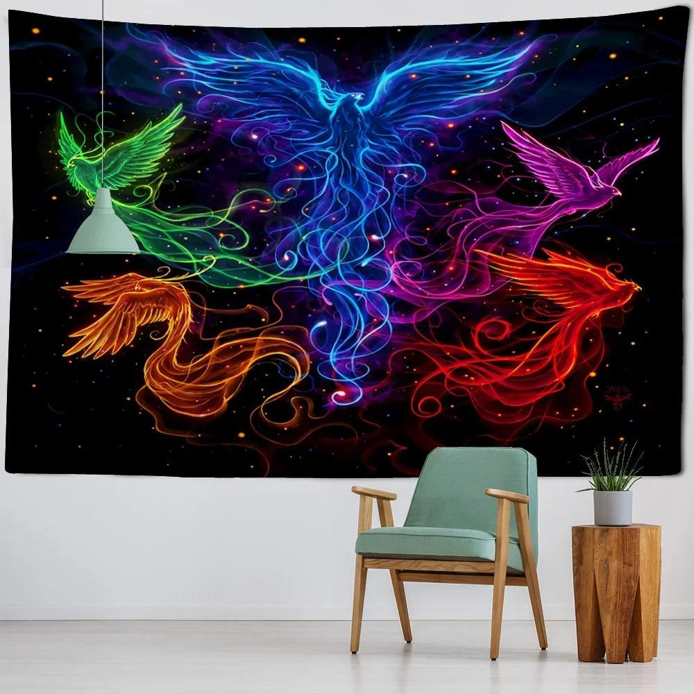 Flame Bird Decorative Tapestry Office Living Room Decor Home Wall Tapestry