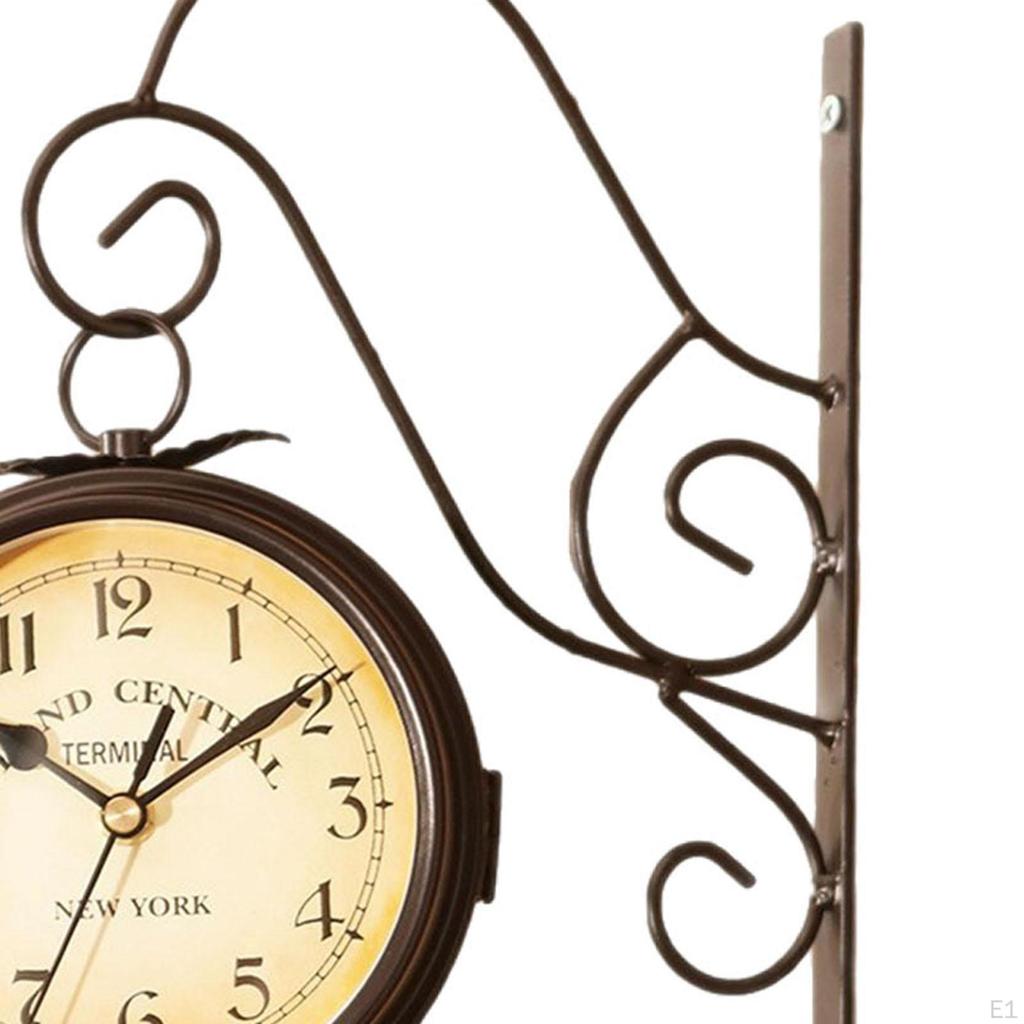 Face Wall Clock for Indoor Outdoor Use, Non Ticking Round Design Hallway And Garden