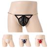 Panties Men Brief See-through Sissy Solid T-Back Thongs
