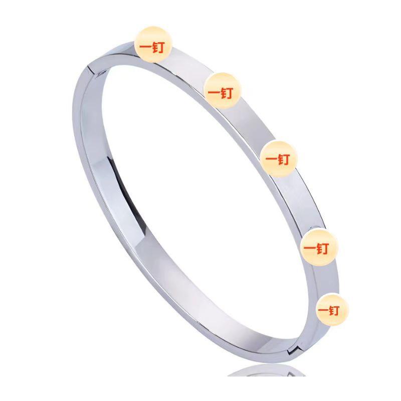 Bracelet Girls Niche Titanium Steel Jewelry Premium Sense Ins Wind Nail Opening Jewelry