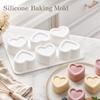 6 Cavities Silicone Chocolate Mould 3D Mousse Cake Mold Jelly Pudding Mold  Kitchen Baking