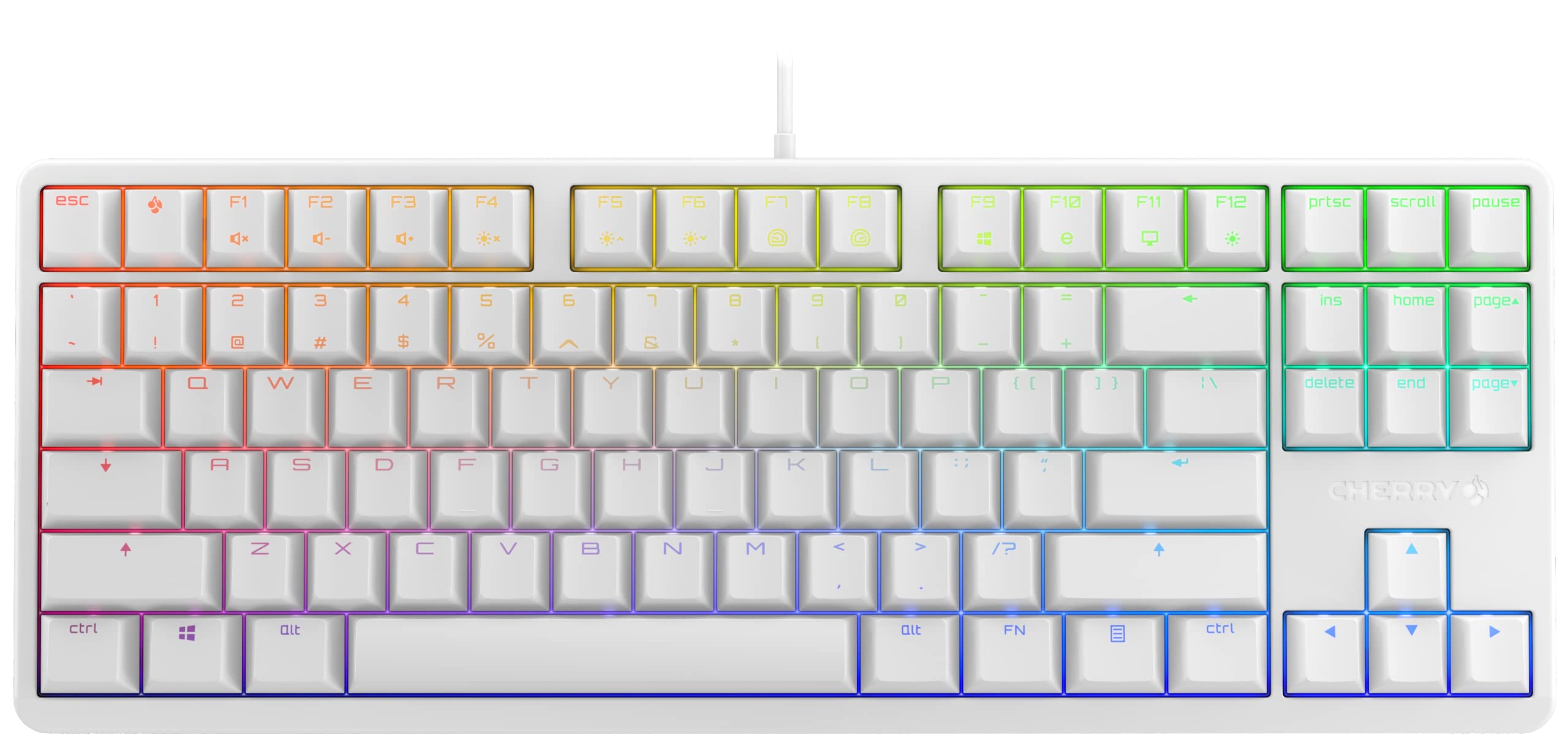 

Cherry CHERRY MX TKL White RGB Keyboard Blue Axis G80-3000S білий