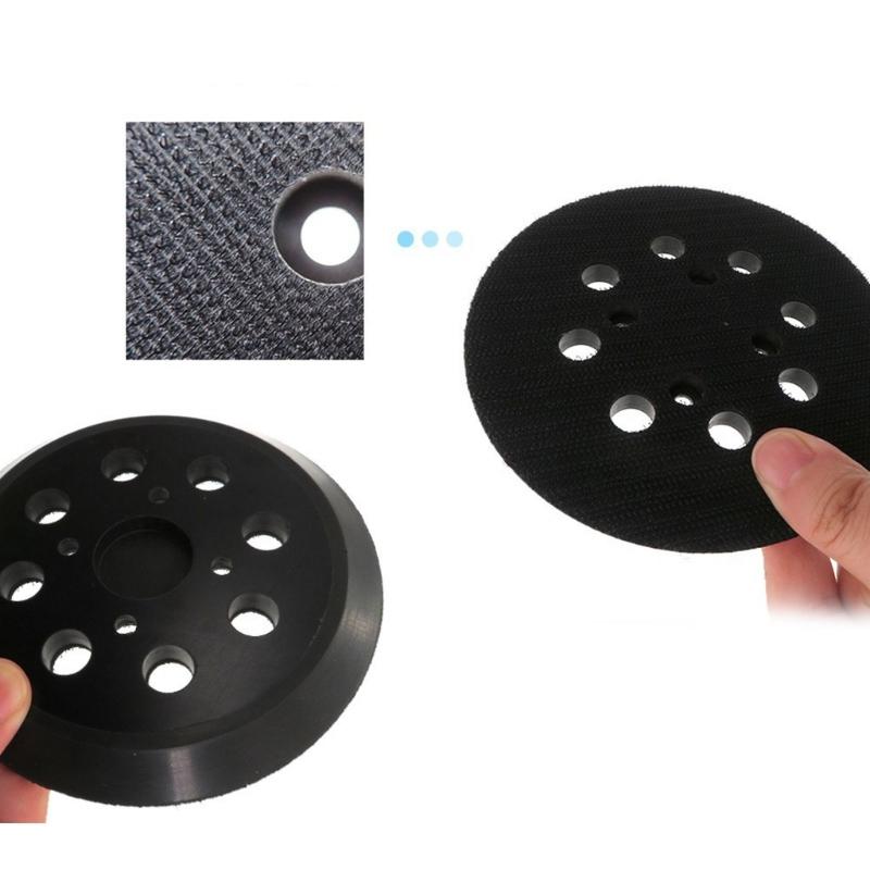 5Inch 8 Hole Replacement Sanding Pad Heavy Duty Rubber Base Plate for Efficient Dust Removal Power Tool Accessories 2pcs