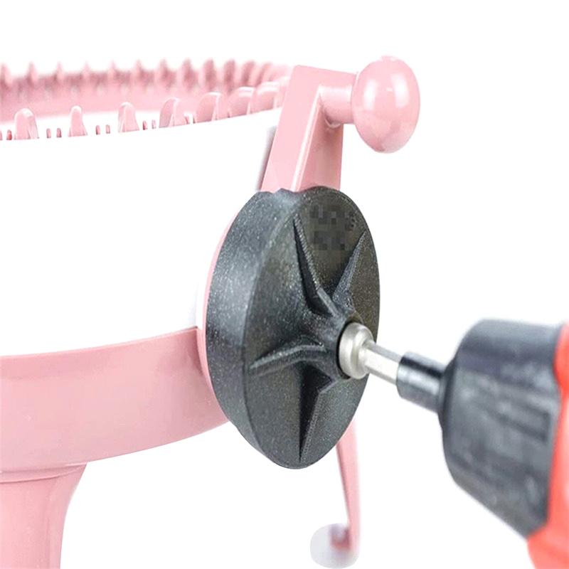 1 Stück Kurbelgriff-Adapterwerkzeug für Sentro Strickmaschine Adapter Kurbelgriff-Adapter mit Sechskant-Stahlbit Akkuschrauberteil