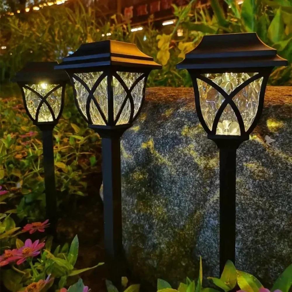 2PCS Solar Yard Lights Bright Lawn Lights Outdoor Waterproof Led Solar Pathway Lights Landscape Path Lights
