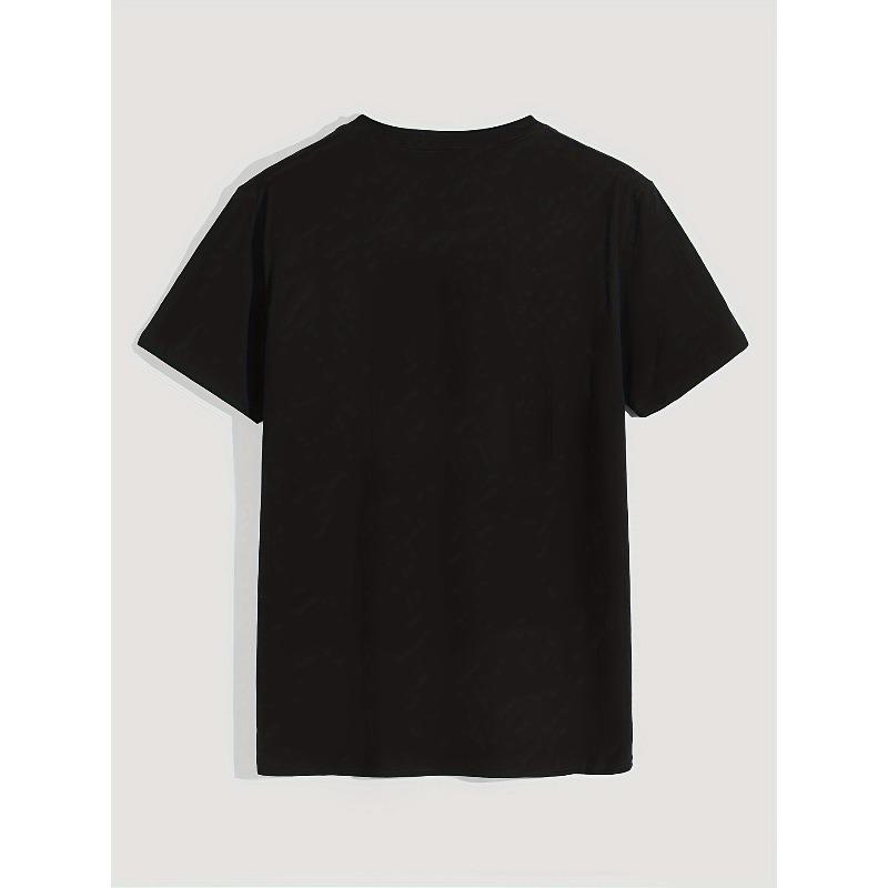 [Men's Skeleton Fish Tee] Men's Summer Casual T-Shirt - Unique Skeleton Fish Design, Breathable, Round Neck, Machine Washable