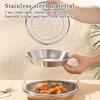Stainless Steel Round Drain Tray Oven Safe Nonstick Oil Draining Baking Pan for Low Fat Cooking Meals