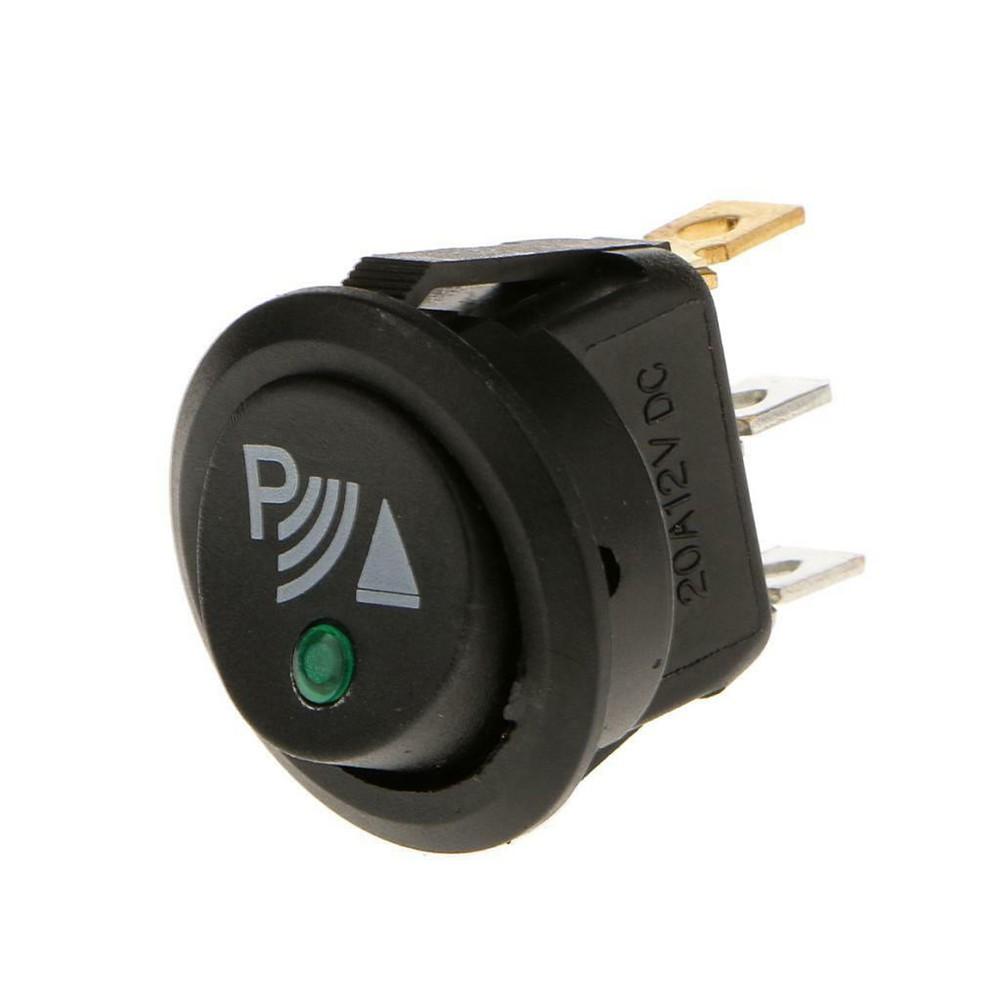Plastic + Metal Switch Round 20Amp Car 3 Pin Rocker