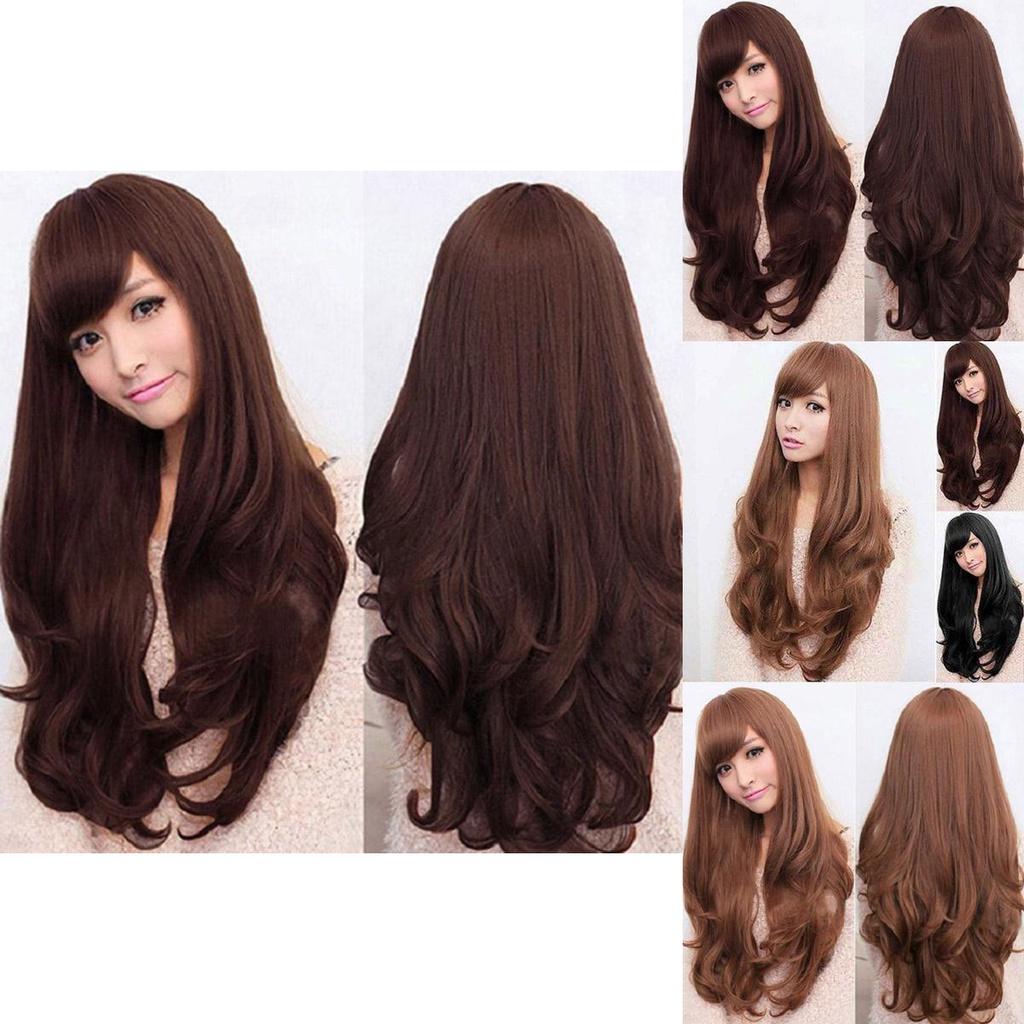 Stunning Women Long Curly Wavy Full Wig Crafted From Heat Resistant Hair For Gorgeous Cosplay Looks