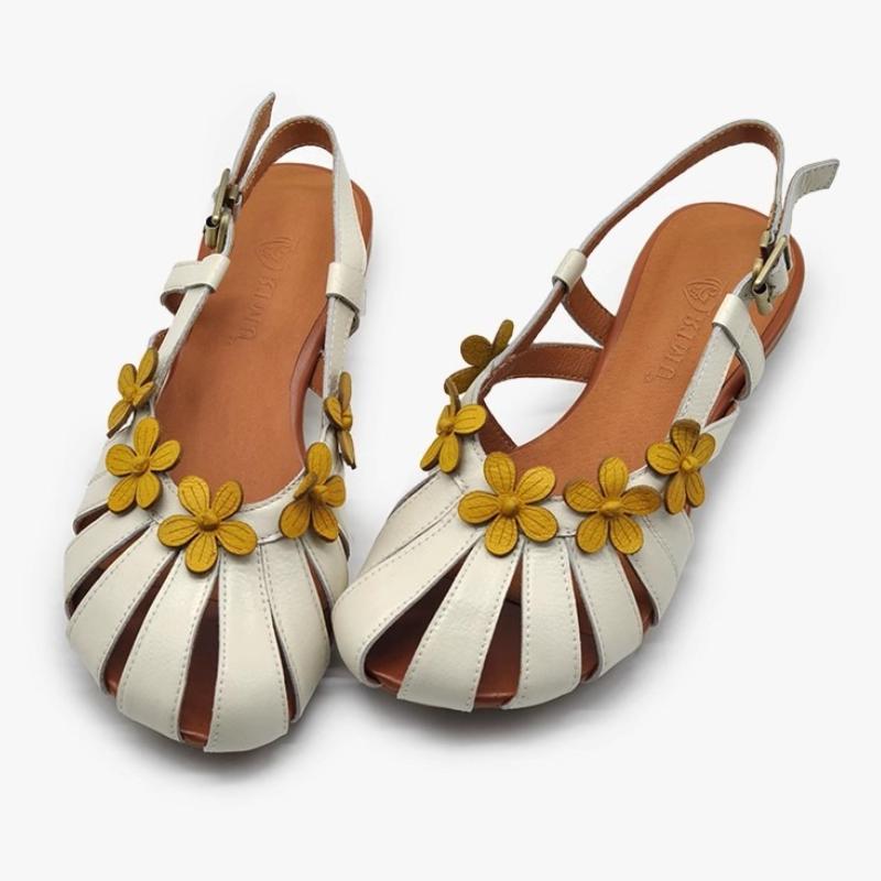 

Fashion Sweet Flower Decoration Thick Bottom Sandals Women Fashion Narrow Band Back Tied Buckle Designer Shoes Summer Sexy Beach Sandals 39 бежевый