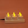 USB Şarj Edilebilir LED Mum Işığı 6 Mum Alevsiz Titreyen Dekorasyon Ev Kullanımı Düğünler Noel & Cadılar Bayramı Hediyesi İçin