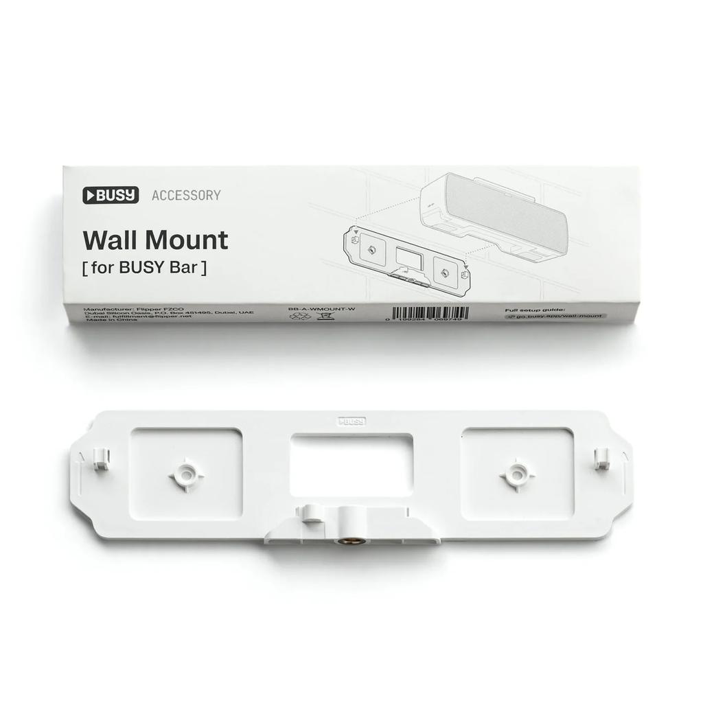 Busy Bar Wall Mount - Durable Plastic Mount, Screw Or Adhesive Install, Standard 1/4"-20 Tripod Thread