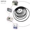 1.5mm Width Mix Cassette Tape Machine Belt Assorted Common Square Rubber Belt for Recorders  DVD Drive Turntable