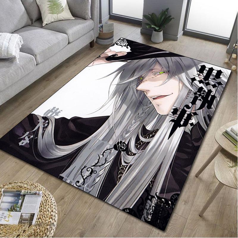 1Pc Black Butler Print Rug - home decoration Carpet For Living Room Bedroom Flooring Computer Chair Area Rug