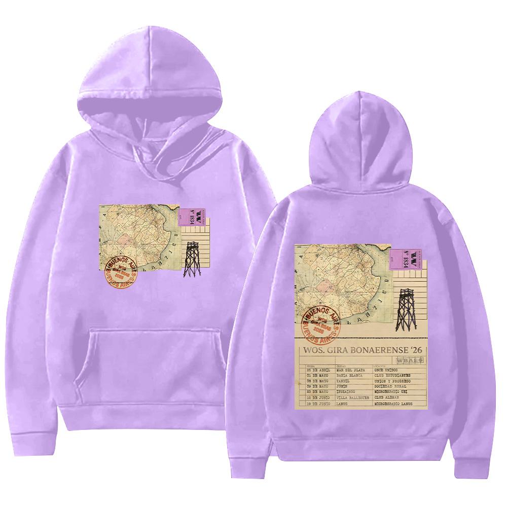 WOS.GIRA BONAERENSE '26 Hoodies Rapper WOS Merch Clothes Men Women Pop Music Fashion Streetwear High Street Pullovers