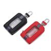 Genuine Leather Car Key Bag Unisex Cowhide Car Key Protective Cover Transparent Window Key Waist Hanging